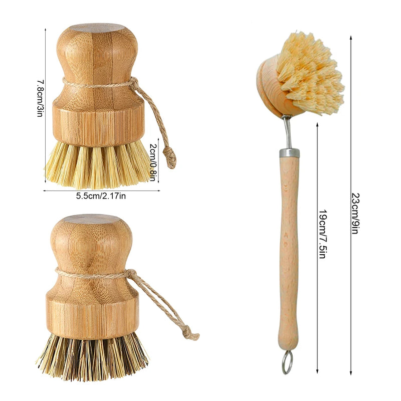 Escova de bambu para limpeza