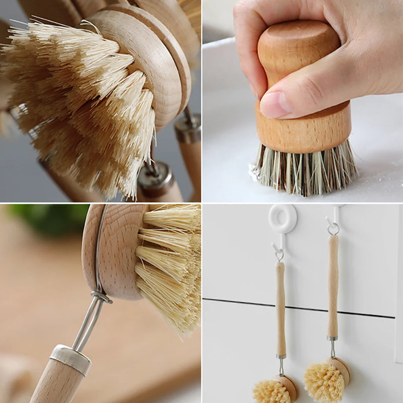 Escova de bambu para limpeza