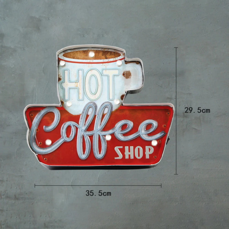 Iluminaria de Led vintage de parede